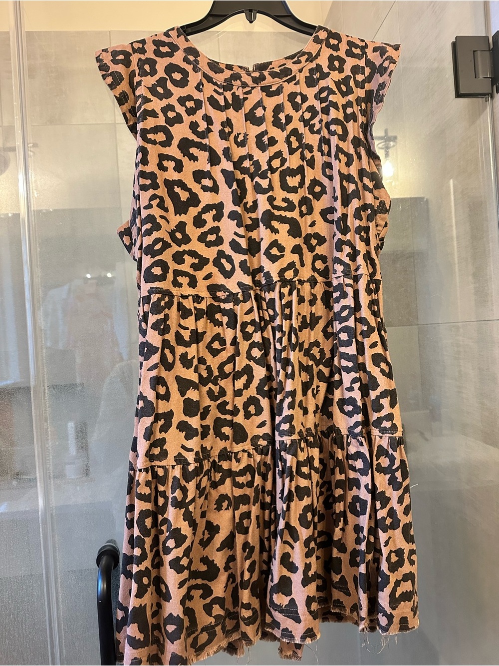 Cheetah Print Denim Dress